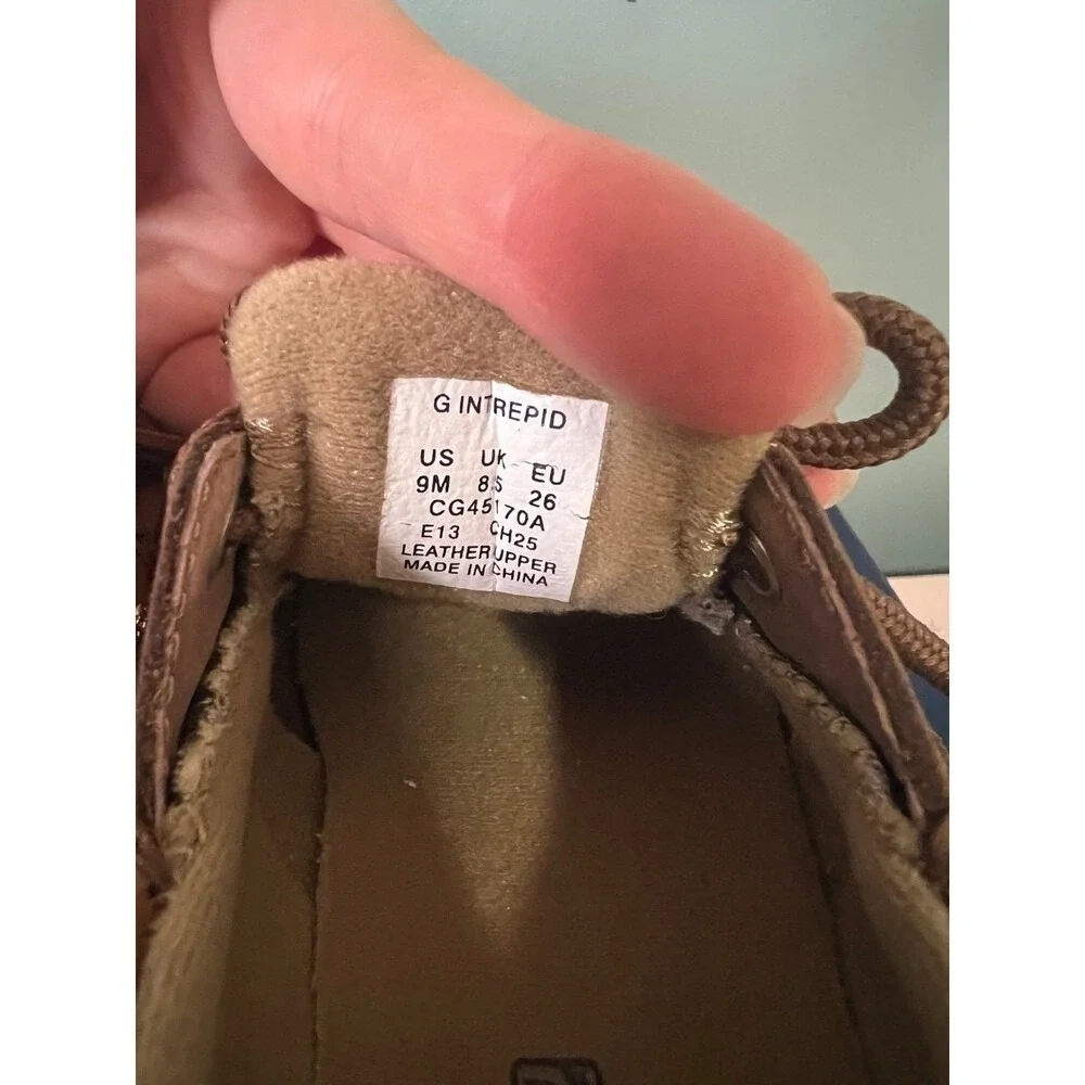 Sperry Top-Sider Girls Leopard Print Brown Boat Shoes Lace Up Comfort Size 9M